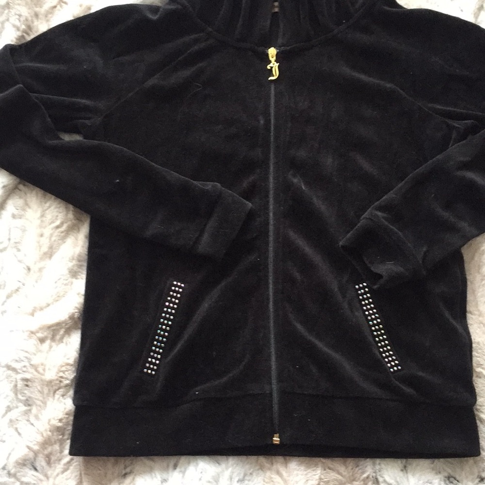 Size large juicy couture hoodie velour back detail